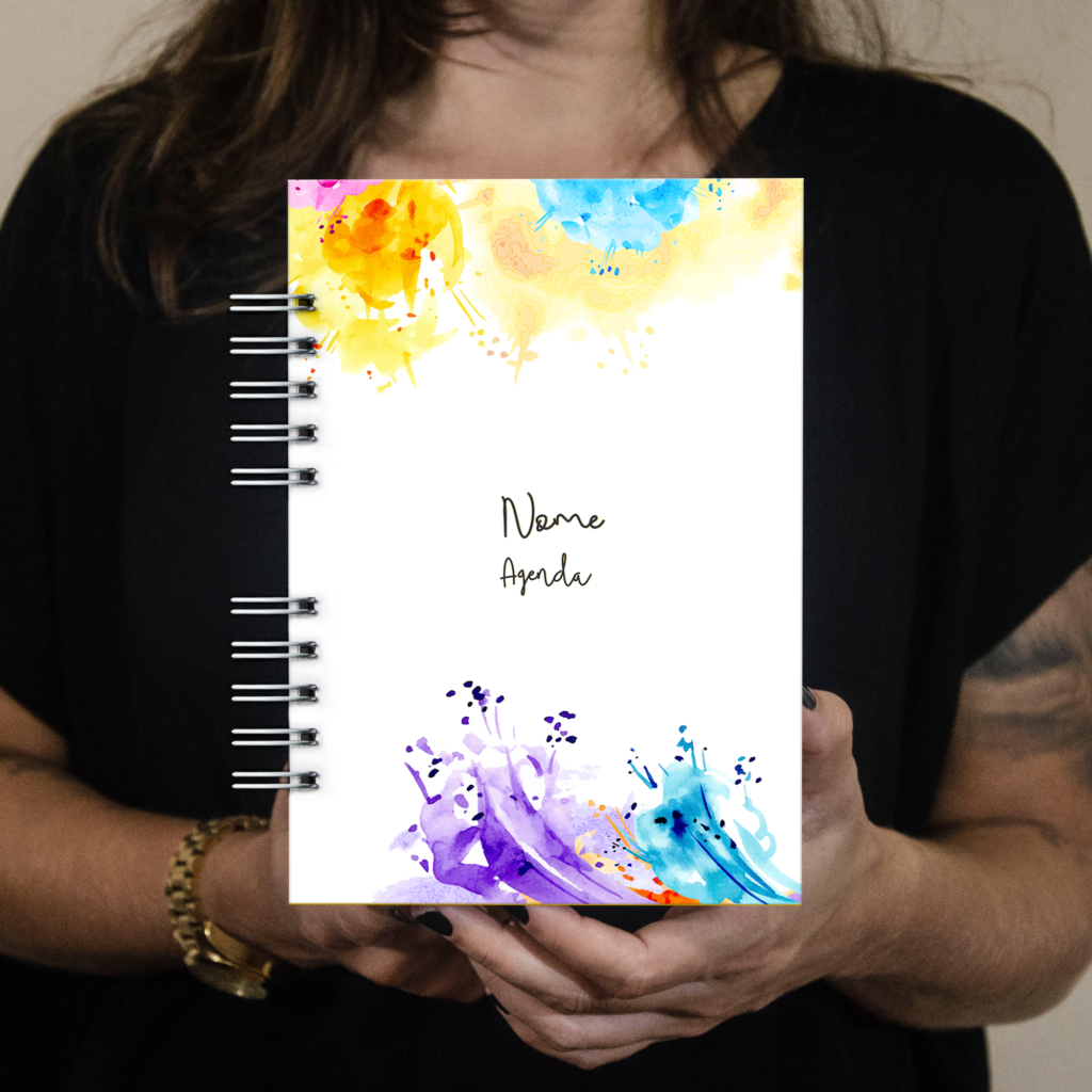 Agenda ou Planner personalizada aquarela
