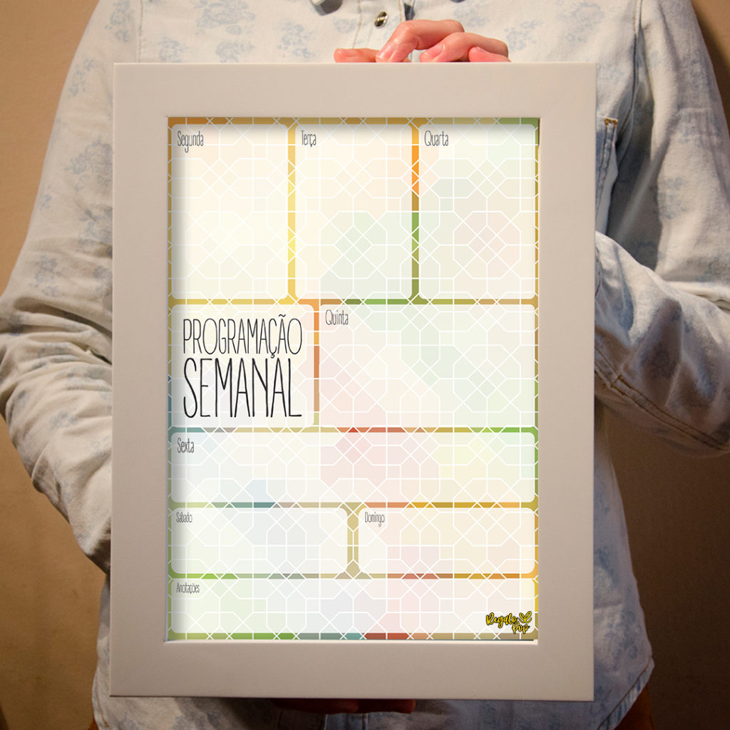 Quadro programação mosaico