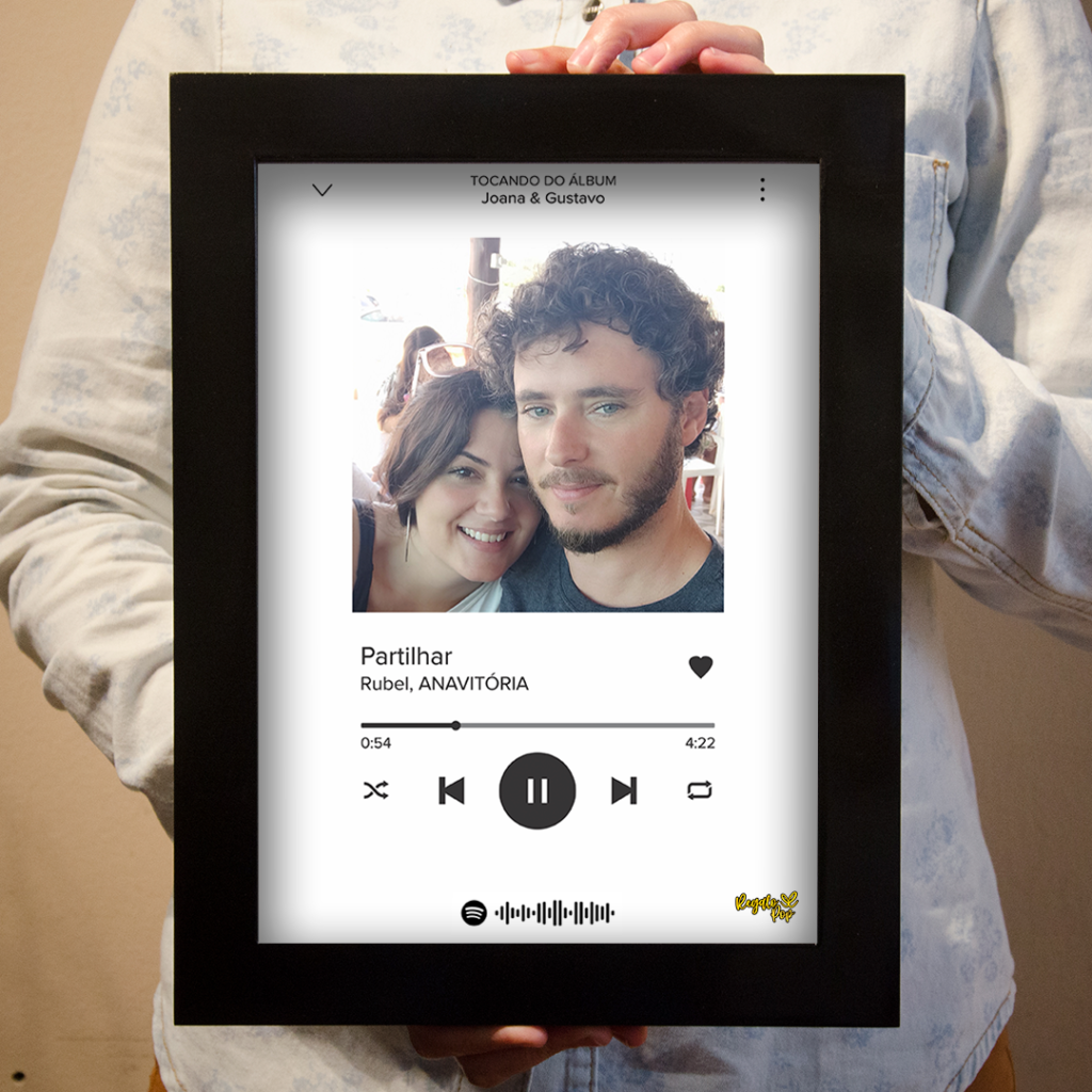 Quadro Spotify casal