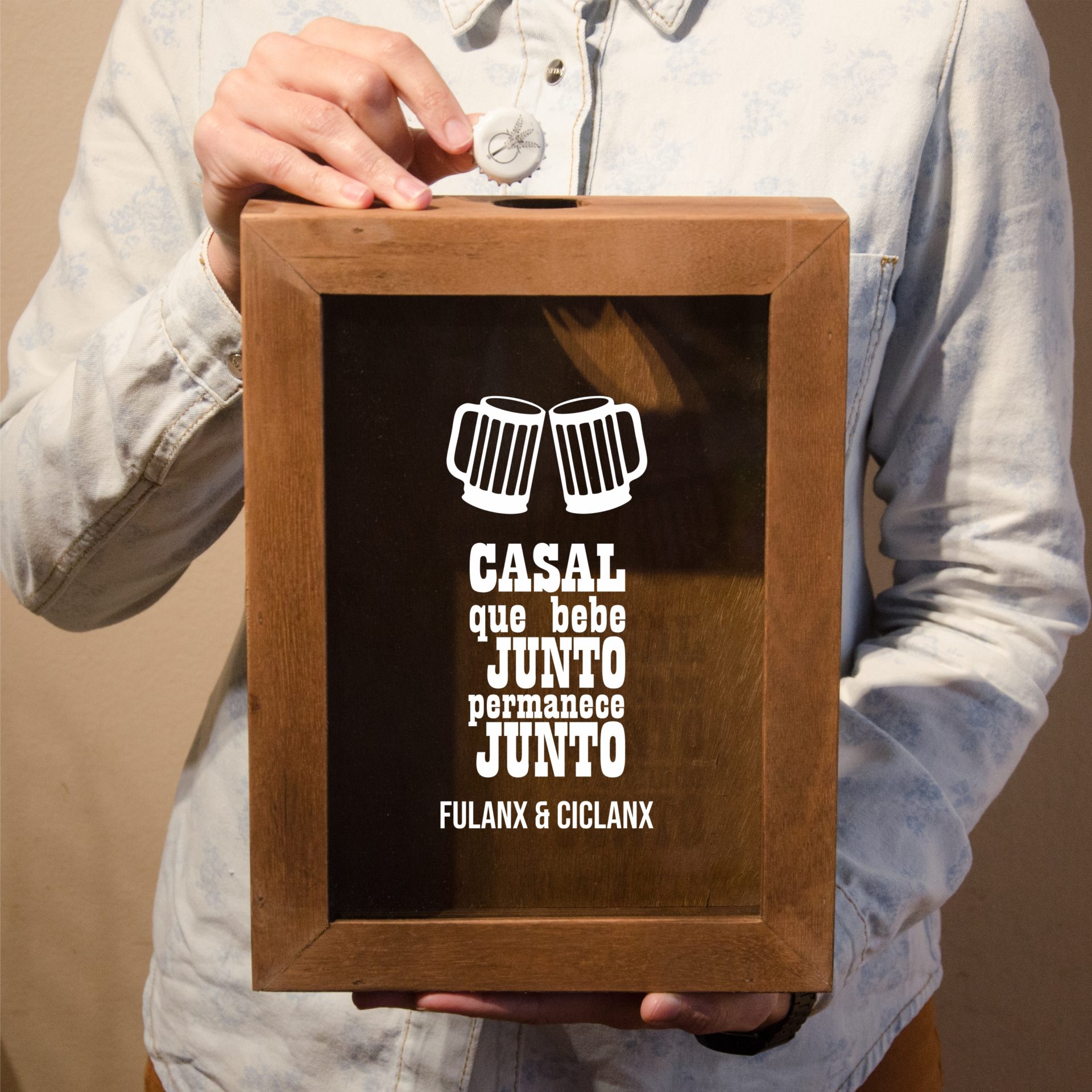 Quadro casal bebe junto