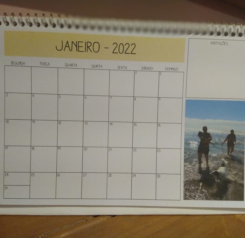 Calendário de mesa