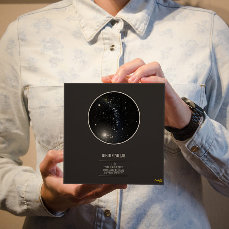 Regalo de mesa Mapa do céu preto