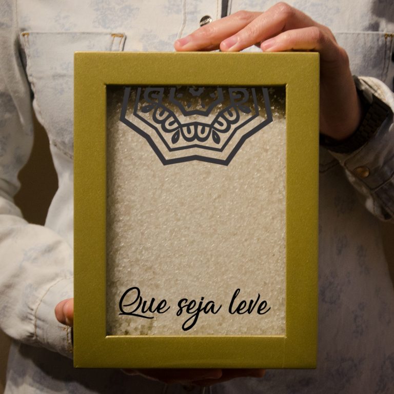 Quadro de sal grosso mandala - Imagem 3