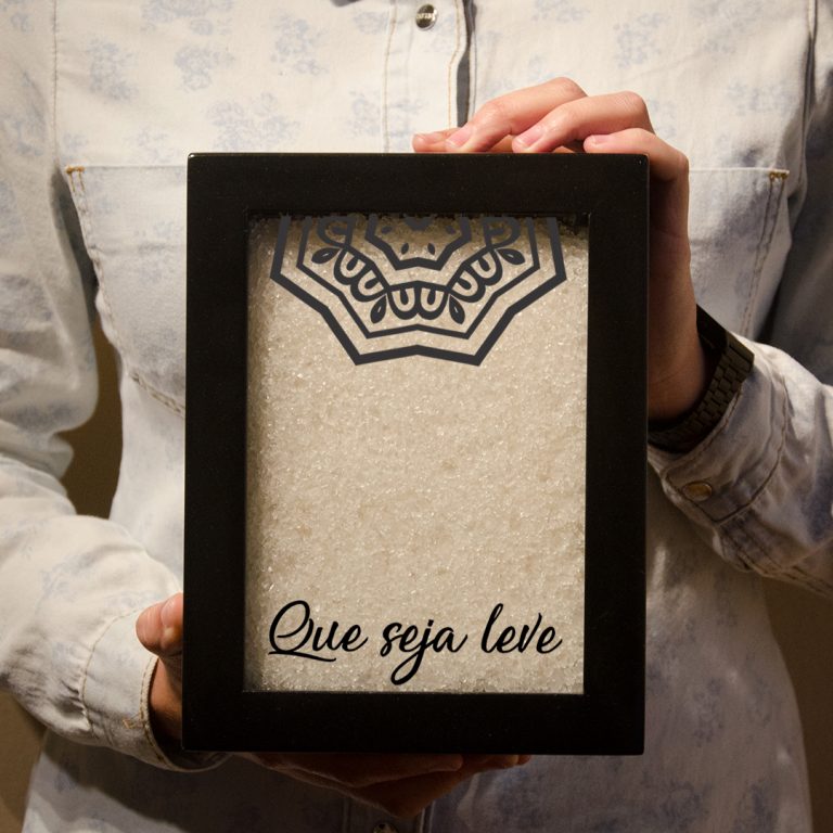 Quadro de sal grosso mandala - Imagem 2