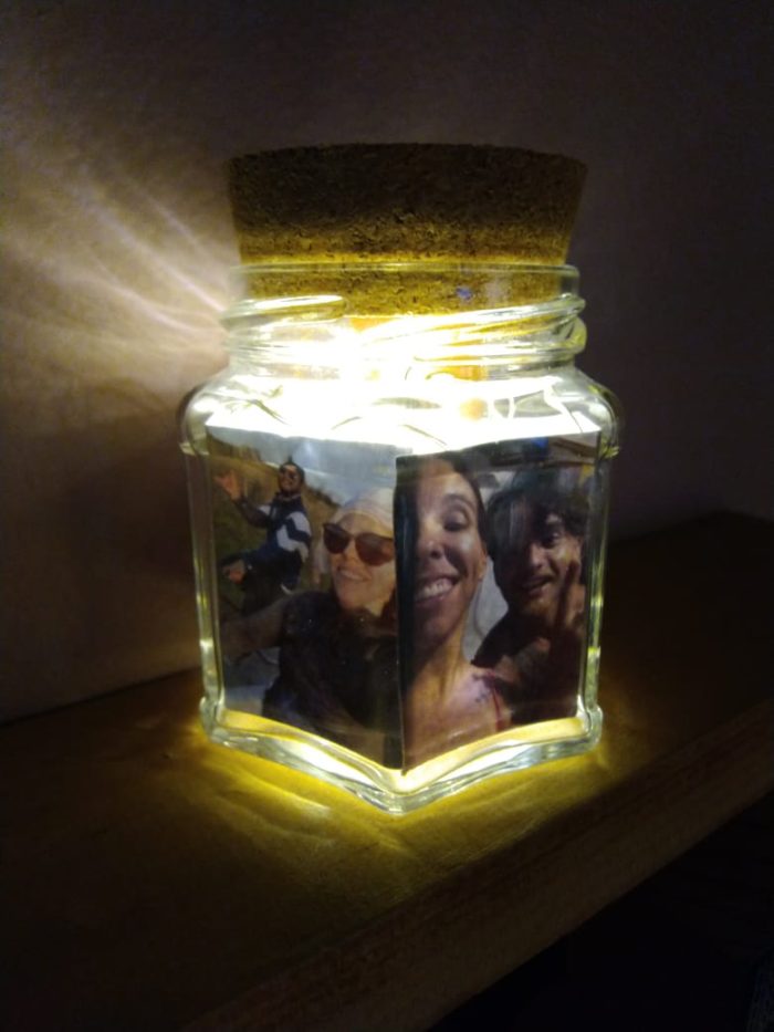 Foto no pote iluminado - Sextavado - Imagem 2