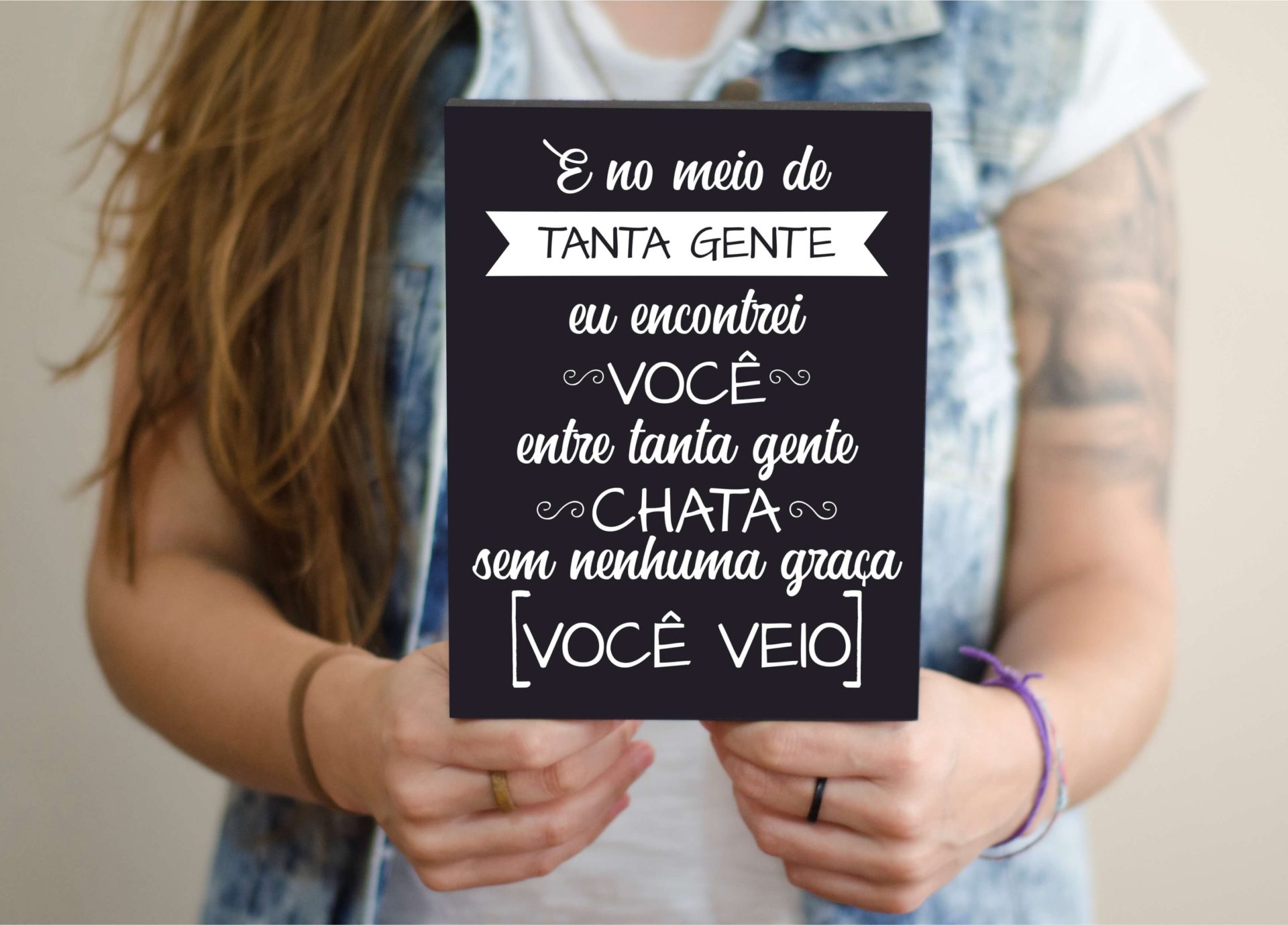 Quadro música e no meio de tanta gente eu encontrei você - Imagem 2