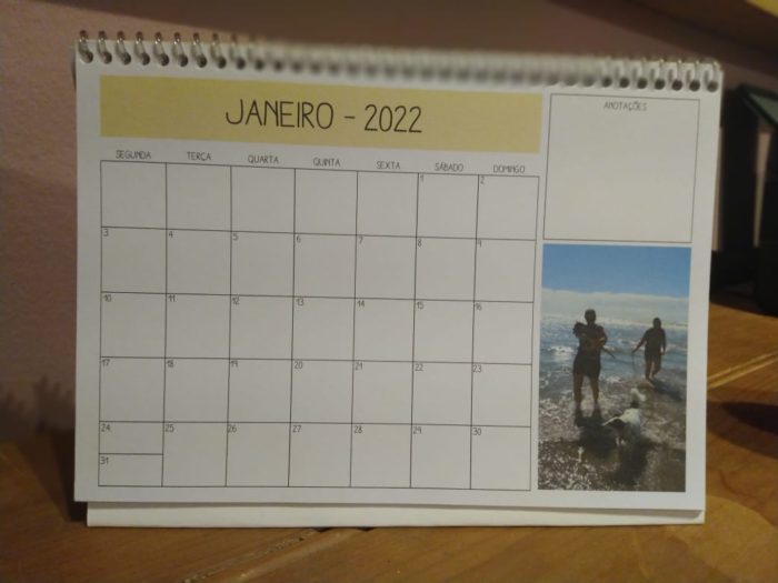 Calendário de mesa