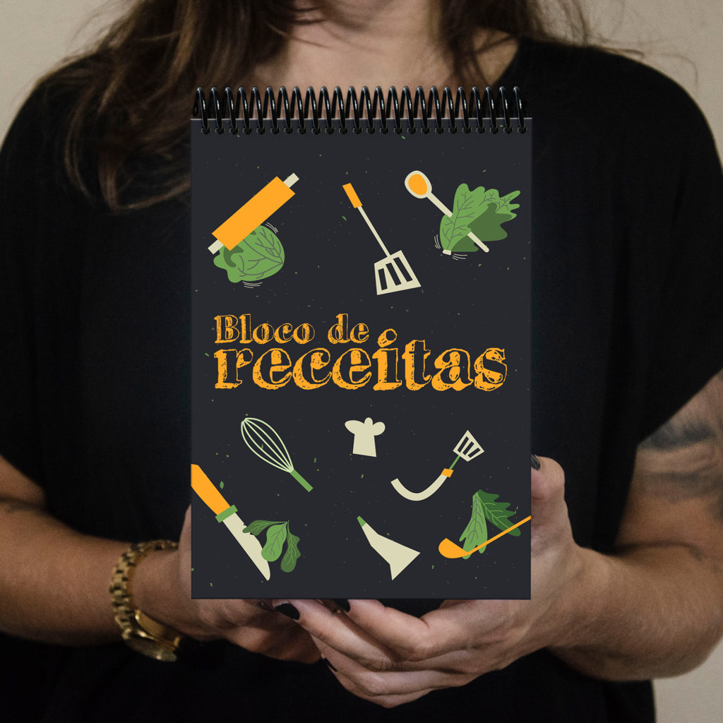 Bloco de receitas verduras