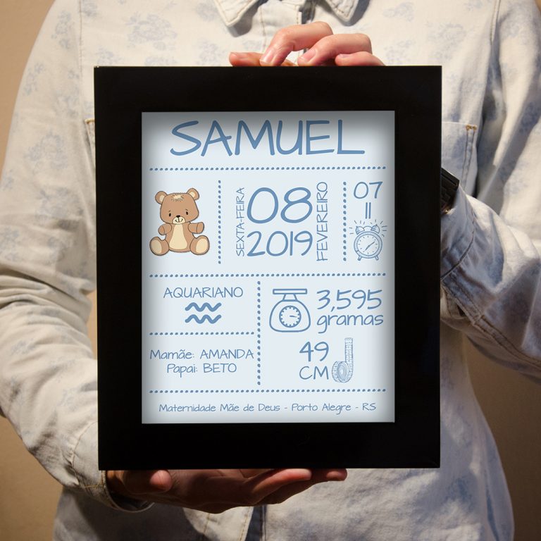 Quadro bebê menino urso - Imagem 4