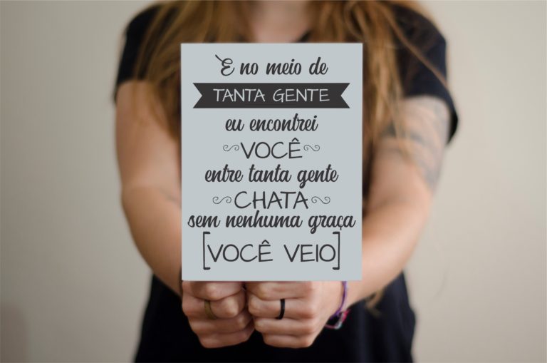 Quadro música e no meio de tanta gente eu encontrei você