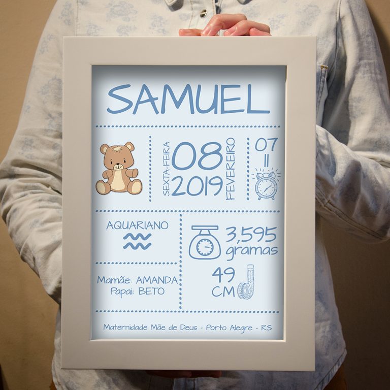 Quadro bebê menino urso - Imagem 2