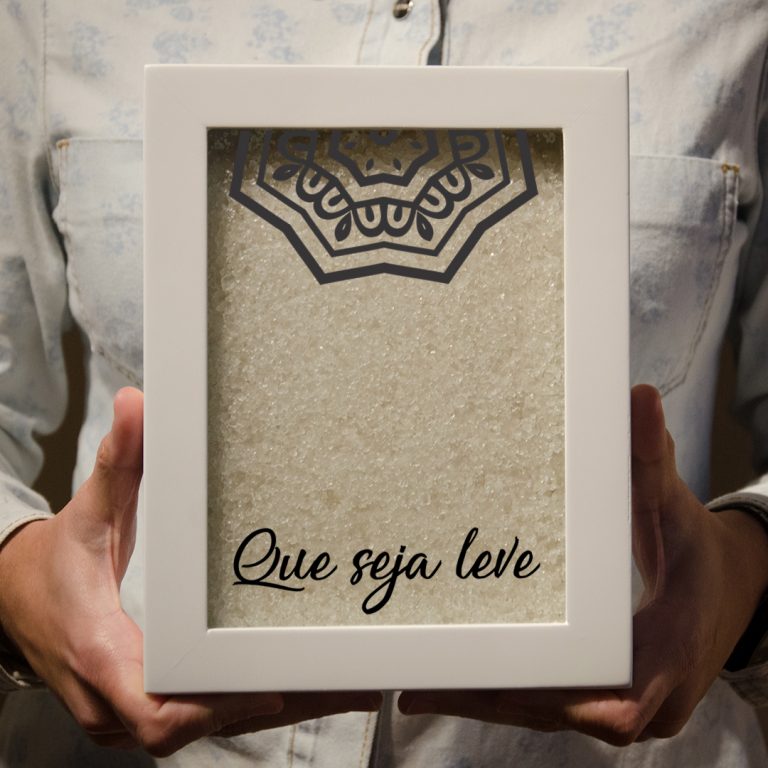 Quadro de sal grosso mandala