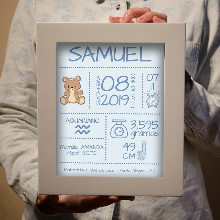 Quadro bebê menino urso - Imagem 5