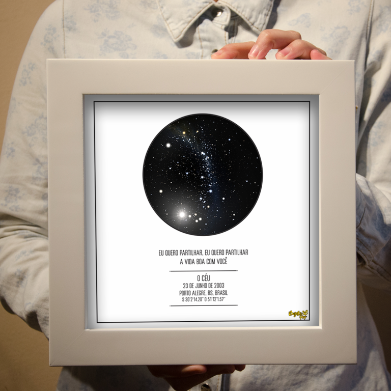 Quadro Mapa do céu branco - Imagem 10