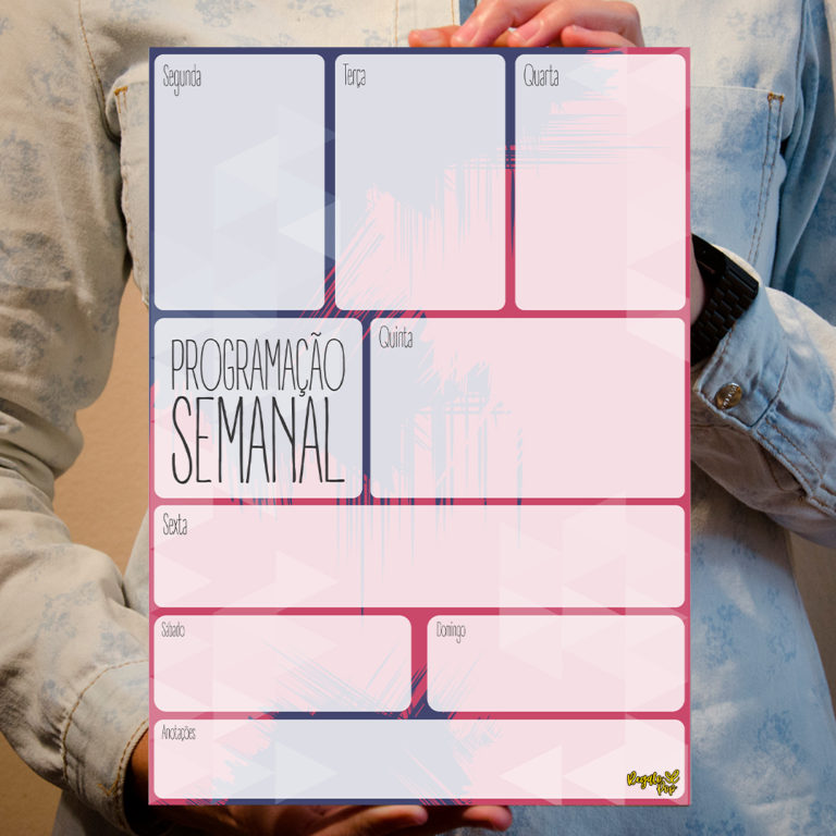 Imã programação azul/rosa