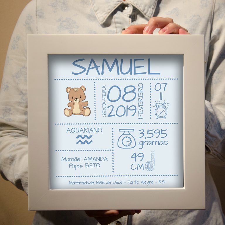 Quadro bebê menino urso - Imagem 7