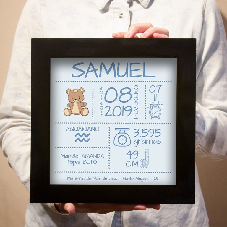 Quadro bebê menino urso - Imagem 3