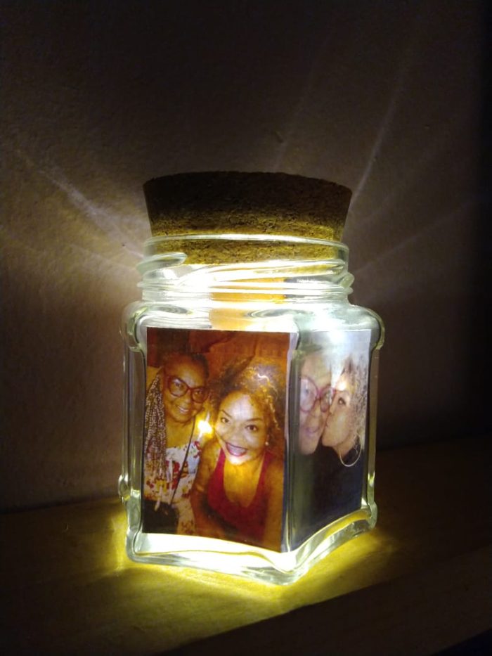 Foto no pote iluminado - Sextavado - Imagem 3